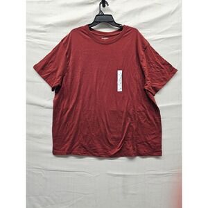 Goodfellow & Co Mens Crewneck T-Shirt Red Cotton Blend Casual‎ Size XXL